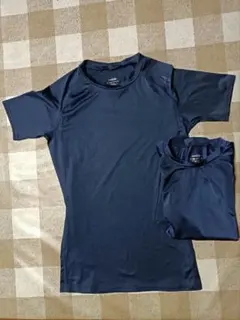 TIGORA 半袖アンダーシャツ S ネイビー 2枚