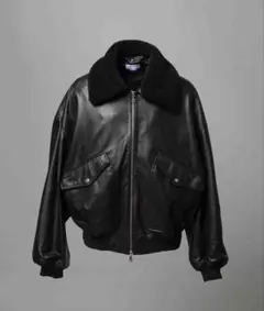 レザージャケット ボア襟付き 値下げ応じます