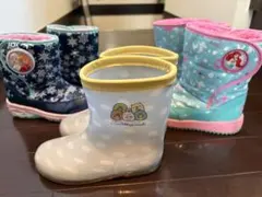 スノーブーツ、長靴 3足セット　17センチと18センチ