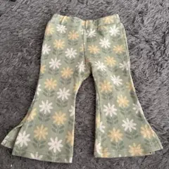 美品花柄フレアパンツ80