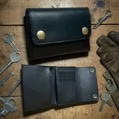 トラッカーウォレット　ミドル　ショートトラッカー　牛革　本革　コンパクト財布