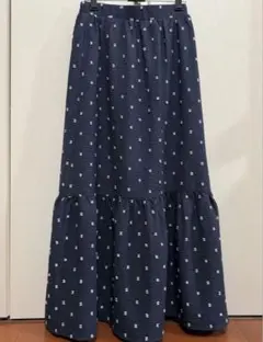 アースミュージックアンドエコロジー　ドットドビーフレアスカート