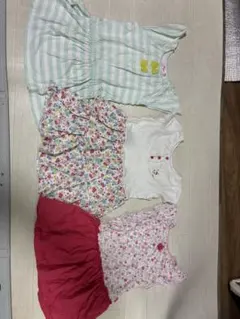 ミキハウスホットビスケッツワンピース3枚セット100センチ