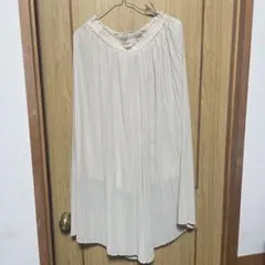 UNIQLO ロングプリーツキュロット　ベージュ　Ｌ