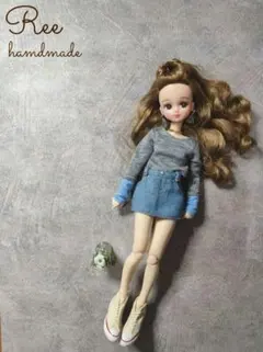 リカちゃん ハンドメイド デニムスカート コーデ 22cmドール アウトフィット
