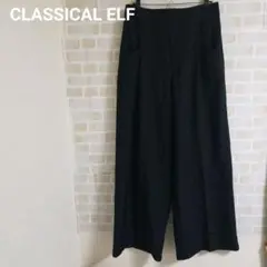 CLASSICAL ELF フロッキードットワイドパンツ