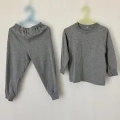 グレーの長袖パジャマセット 95cm