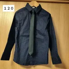 H&M 男児 120センチ ドット柄シャツ ネクタイ付き 匿名配送