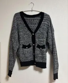 レディース Mサイズ カーディガン ニット ツイード