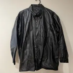 Ciaopanicフェイクレザー シャツジャケット ブラック Mサイズ相当