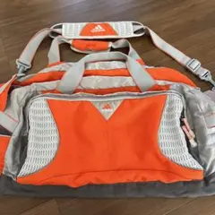 adidas スポーツバッグ オレンジ/グレー