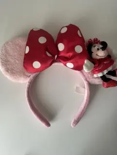 ディズニーリゾート カチューシャ ミニーぬいぐるみ付き レア