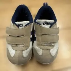 ASICS ベビーシューズ ベージュ/ネイビー