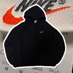 激レア スウォッシュ 短丈 90s NIKE パーカー ブラック USA製