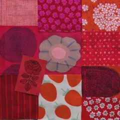 マリメッコ レア NEKKU ヴィヒキルース ヴィンテージ ハギレセット 赤系