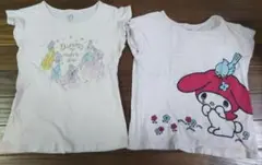 ディズニープリンセス＆マイメロディ Tシャツ2枚セット 120cm