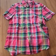 RALPH LAUREN　半袖チェックシャツ120