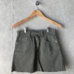 BRANDY MELVILLE オリーブグリーン デニムミニスカートのサムネイル