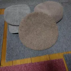 studio CLIP ベージュグレーベレー帽 3点セット