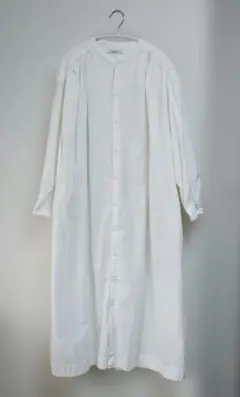 niko and ... マーセ バンドカラー ホワイト シャツワンピース