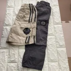 キッズ　子供服　ズボン　ハーフパンツ　110サイズ　2枚まとめ売りのサムネイル