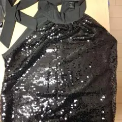 SHEIN ブラック スパンコール タンクトップ S