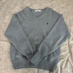 FUKUZO Vネックニット グレー