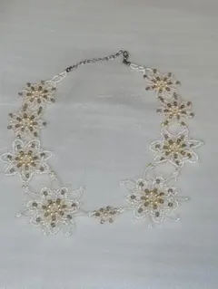 花モチーフの付け襟(45~50cm)