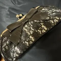 リボン付きクラッチバッグ