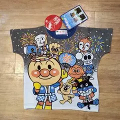 新品未使用 アンパンマン 蓄光 Tシャツ 100cm お祭り柄 20のサムネイル