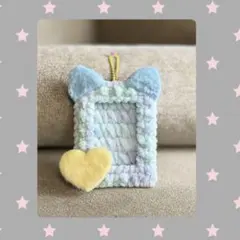 トレカケース ハンドメイド 編み物(猫耳・ハート)