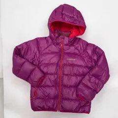 mont-bell フード付き紫色ダウンコート　140
