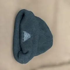 NIKEブラック 折り返しニットビーニー