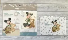 【新品未使用】ダッフィー　ワンダフル・ヴォヤッジ ポストカード&ステッカー&封筒