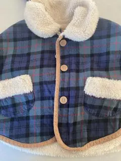 チェック柄ベビーポンチョ