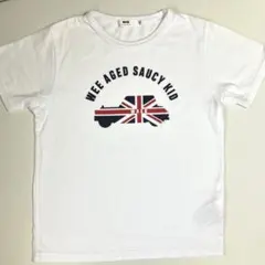 WASK ワスク Tシャツ 130 半袖 白 ホワイト ロゴ 英国風のサムネイル