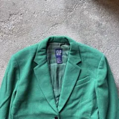 90s OLDGAP GAP wool ジャケット　グリーン　シャツスタイル