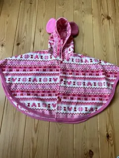 ミッキー柄 ベビーポンチョ 防寒着 70-90