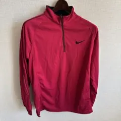 Nike DRI-FIT 赤 ハーフジップ ゴルフウェア