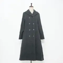 ヴェルサス ジャカードダブルブレストロングコート 黒 サイズF*QD1649のサムネイル