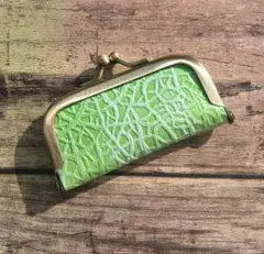 レザークラフトハンドメイドメロン型押し印鑑ケース