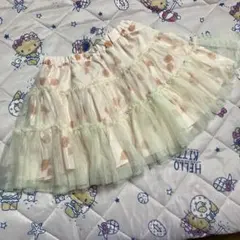 any FAM 花柄チュールスカート 130cm