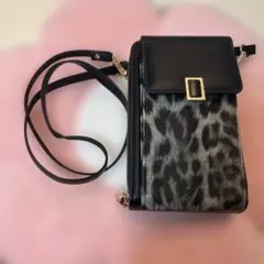 レオパード柄 スマホショルダーバッグ