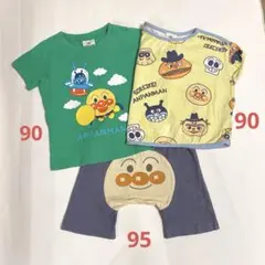 90cm アンパンマン Tシャツ 半ズボンセット