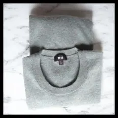 ユニクロ カシミヤ100% クルーネック ニット セーター /L