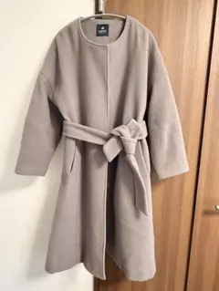 ナノユニバース　ウールノーカラーコート