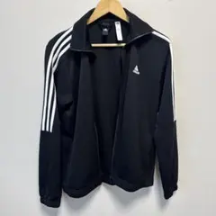 adidas ブラック ジャージ ジャケット 3ストライプス Mサイズ