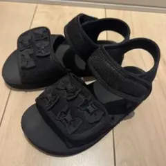 アプレレクール リボン スポーツサンダル 黒 18.0cm 女の子のサムネイル