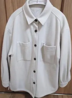 GLOBAL WORK　軽やかストレッチシャツブルゾン　FREE SIZE
