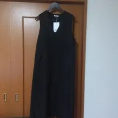 CLASSICAL E.L.F. 黒 Vネックポケット付きジャンパースカートM